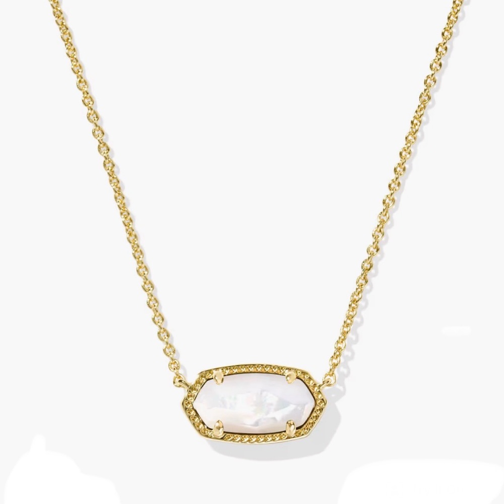 Kendra Scott Gold Elisa Ivory Mother of Pearl Necklace